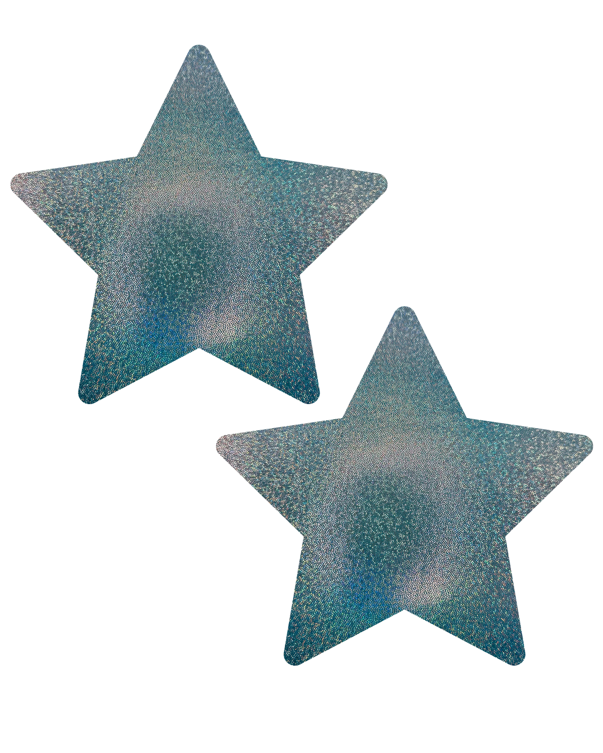 Star nipple pasties in Ice Blue — Ravesties, in Small, Medium and Large