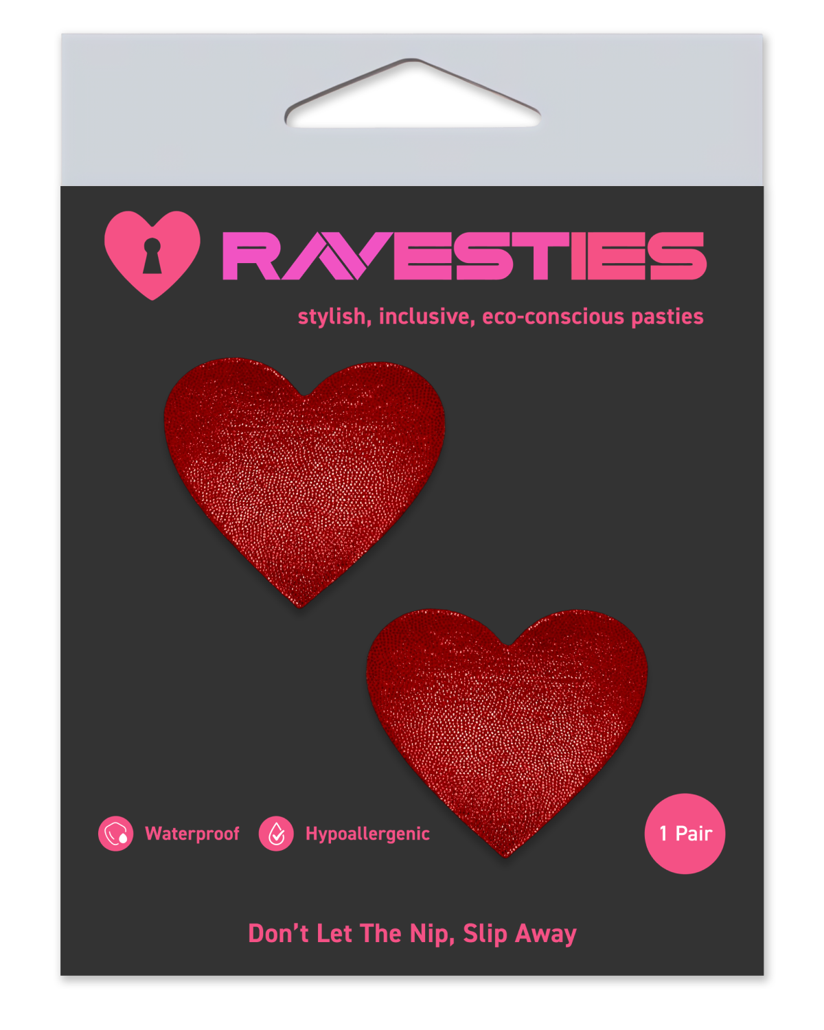Heart nipple pasties by Ravesties — size-inclusive S, M and L for raves and festivals