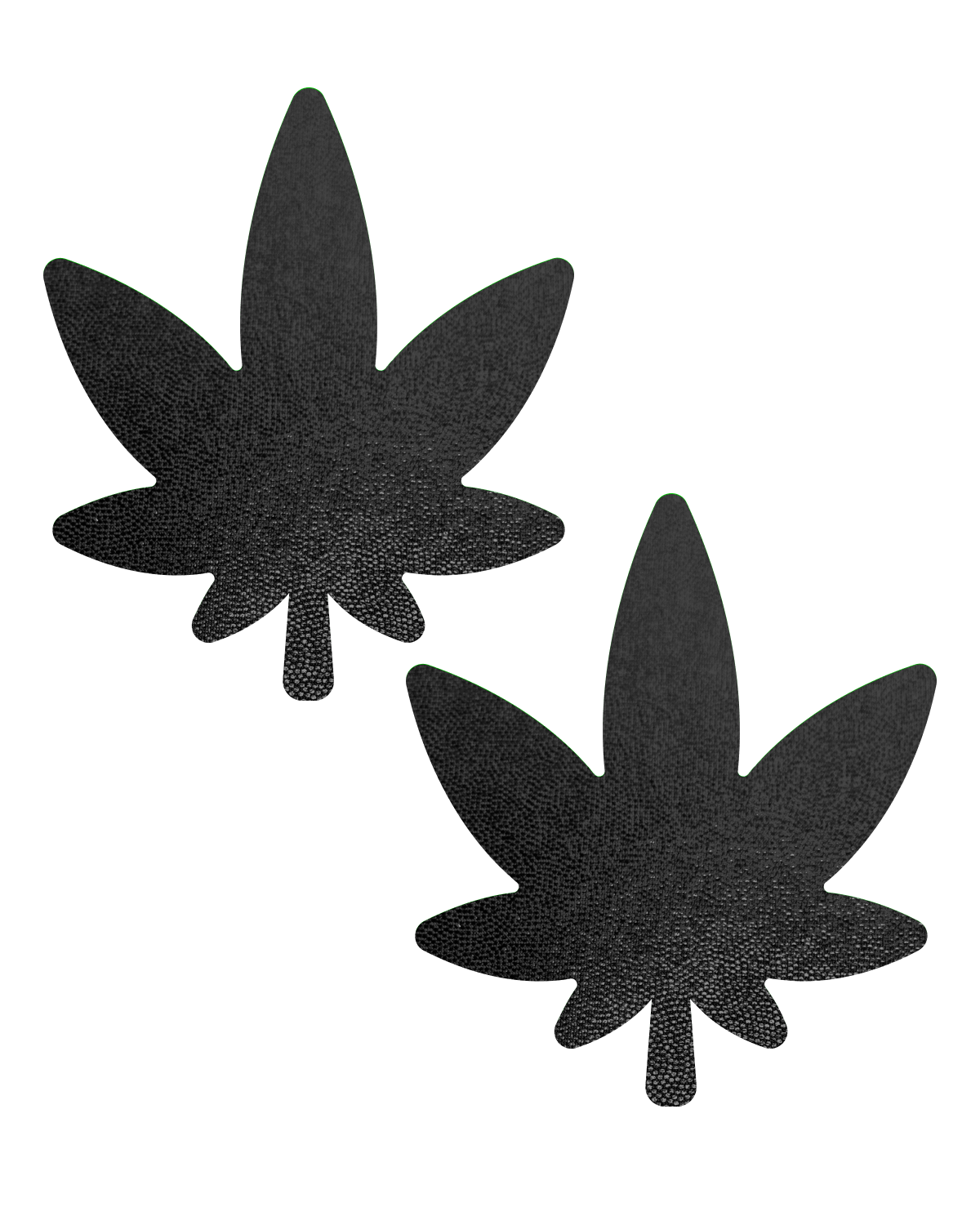Weed Leaf nipple pasties in Black — Ravesties, in Small, Medium and Large