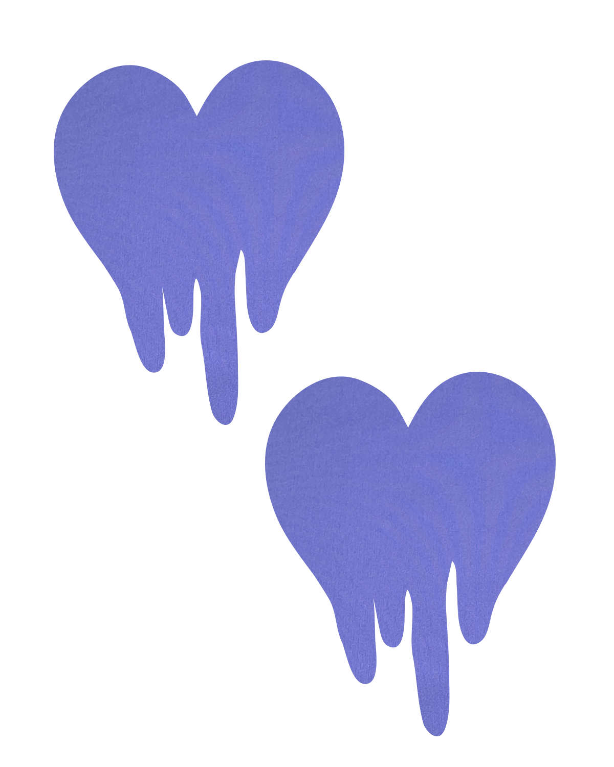 Drip Heart nipple pasties in Purple — Ravesties, in Small, Medium and Large